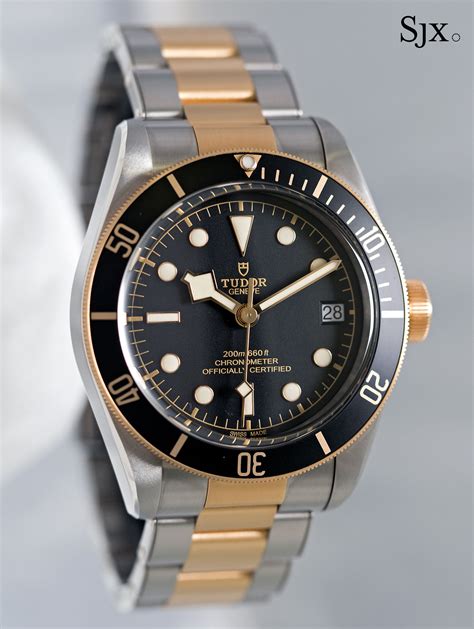 tudor black bay s&g bracelet|tudor black bay two tone.